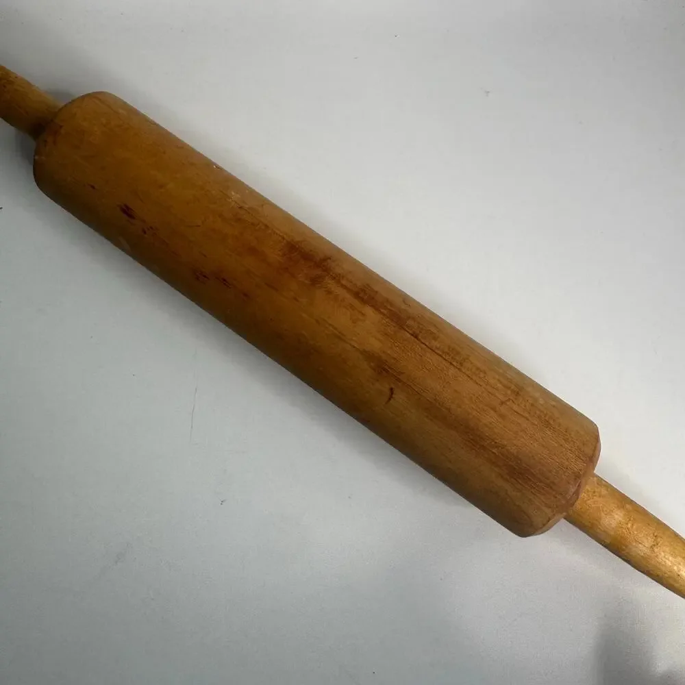 Vintage Wooden Rolling Pin Farmhouse Baking Kitchen Decor Primitive